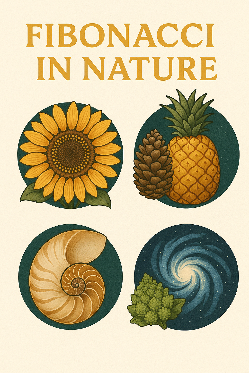 🌿 Fibonacci in Nature: The Spiral Secret of Life
