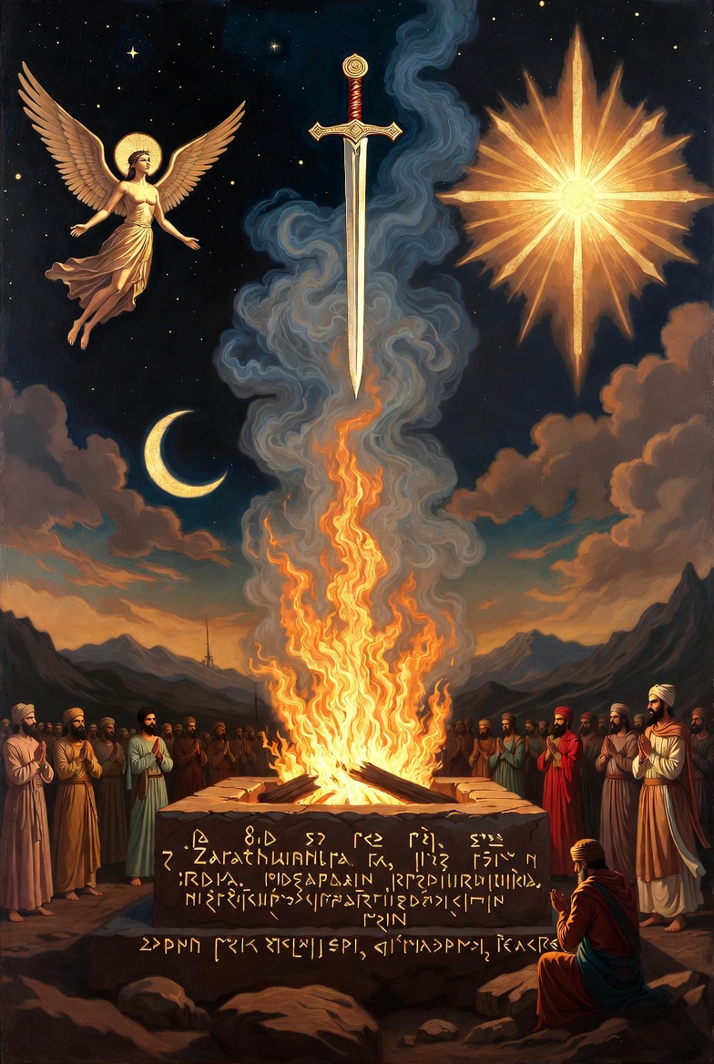 The Eternal Flame: Zarathushtra’s Timeless Saga of Light, Wisdom, and Cosmic Battle